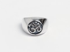 Inel amuleta din argint Om, argint, Nepal